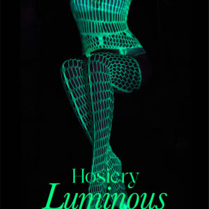 Night Light One-piece Mesh Socks With Open Crotch Sexy Stockings for Women
